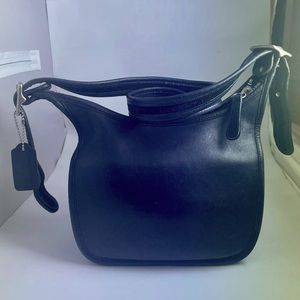 Coach Smooth Black Leather Handbag